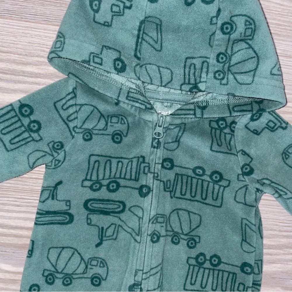 Carter’s Boys Fleece One-Piece 0–3M Green Construction